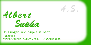 albert supka business card